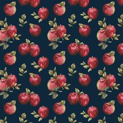 Apples in Navy Blue