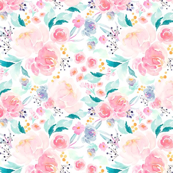 Mermaid Floral in Lagoon