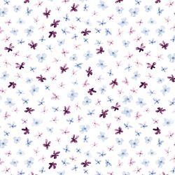 Scattered Floral in White