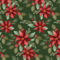 Christmas Poinsettia in Pine