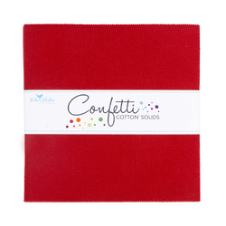 Confetti Cotton 10" Square Pack in Dahlia Red