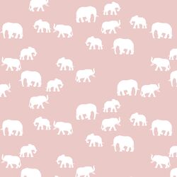 Elephant Silhouette in Blush