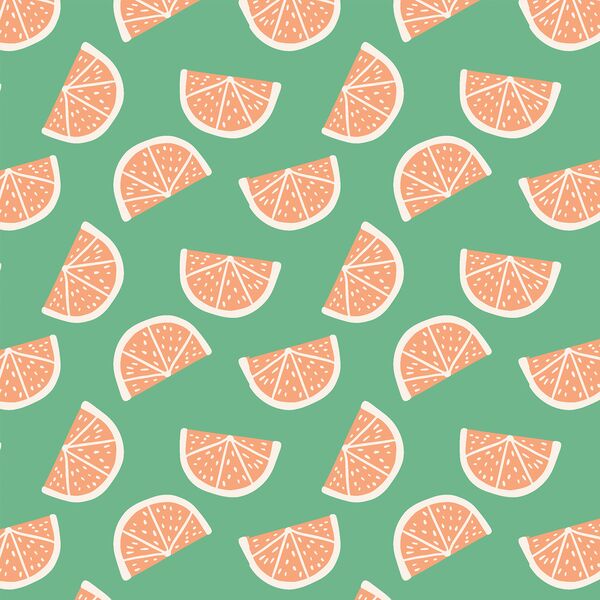 Tangerines in Teal