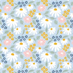 Daisies in Cloud Blue