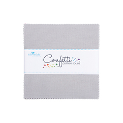 Confetti Cotton 5" Square Pack in Silver