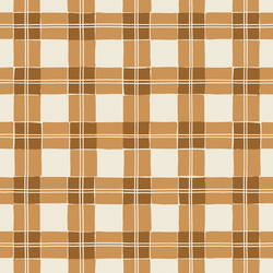 Tartan Plaid in Brown and Honey Gold