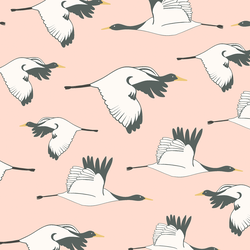 Flying Cranes in Dawn
