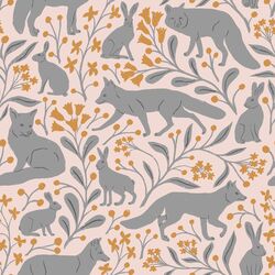 Foxes and Hares in Blue Gray
