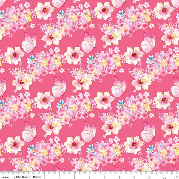 Butterfly Floral in Pink