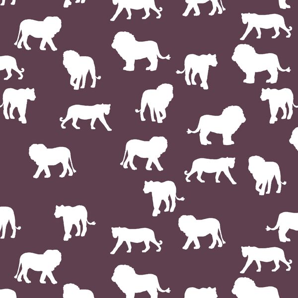 Lion Silhouette in Raisin