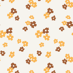Large Fleur-fetti in Cocoa Brown and Amber Yellow