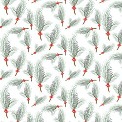Pine Sprig in Winter Woodland