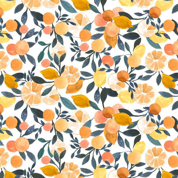 Little Citrus Paradise in White