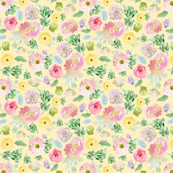 Little Spring Blooms in Buttercup