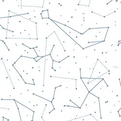 Star Charts in Marine on White