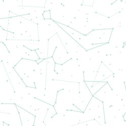 Star Charts in Aloe on White