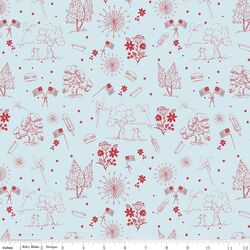 Independence Toile in Light Blue