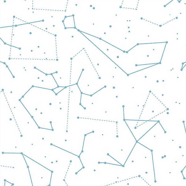 Star Charts in Surf on White