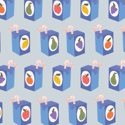 Juice Boxes in Blue