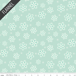 Snowflakes Flannel in Songbird