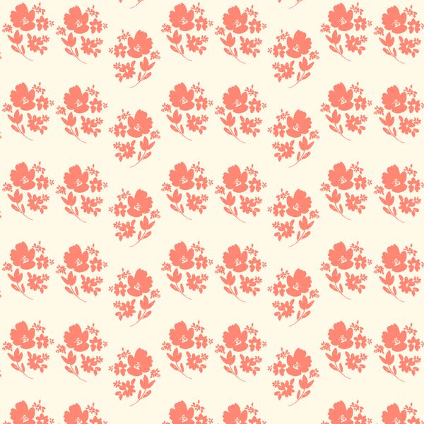Garden Silhouette in Dark Coral