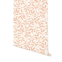 Valley Leaf in Peachy Pink on Cream