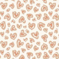 Large Wild Hearted in Peach Cream and Latte