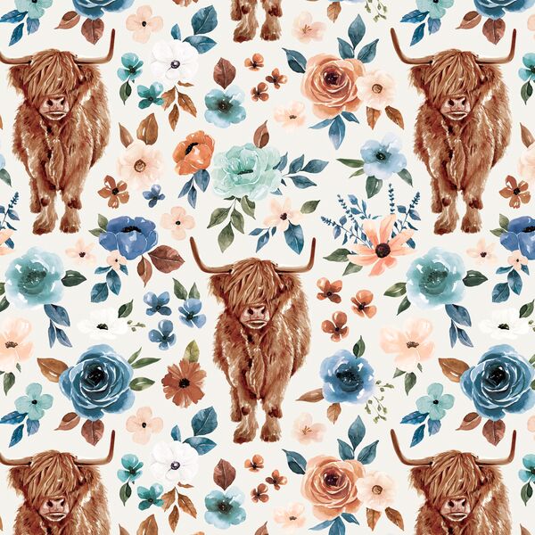 Highland Cow in Royal Ivory