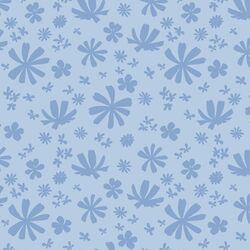 Silhouette Blooms in Sky Blue