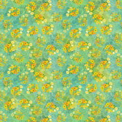 Abstract Floral in Mint