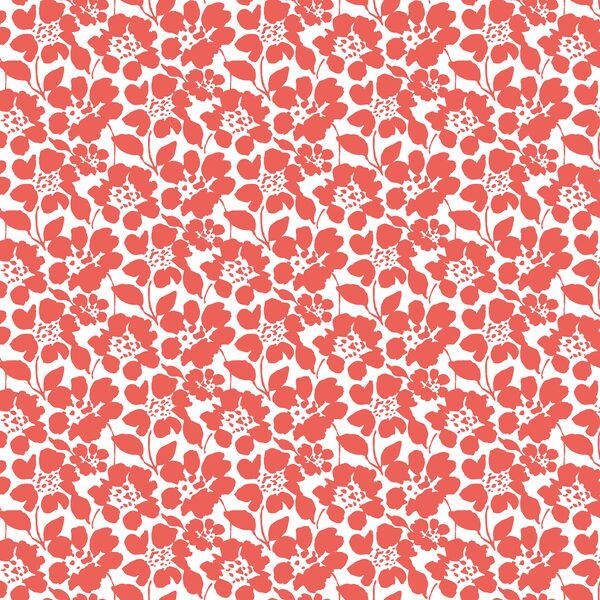Roundabout Floral in Tractor Red