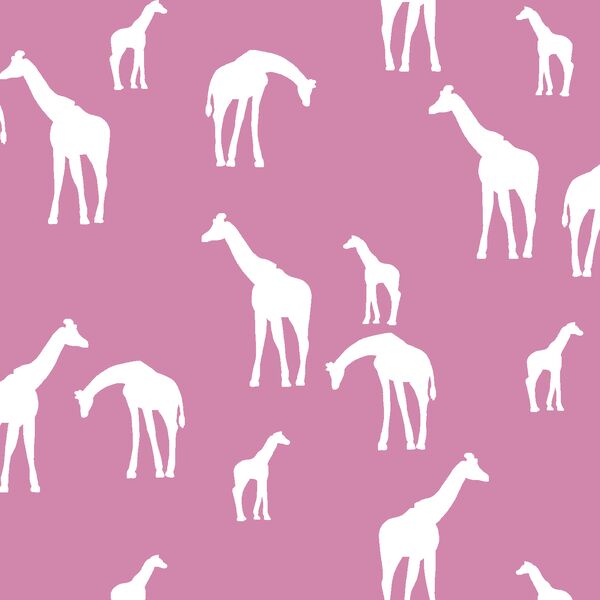 Giraffe Silhouette in Wisteria