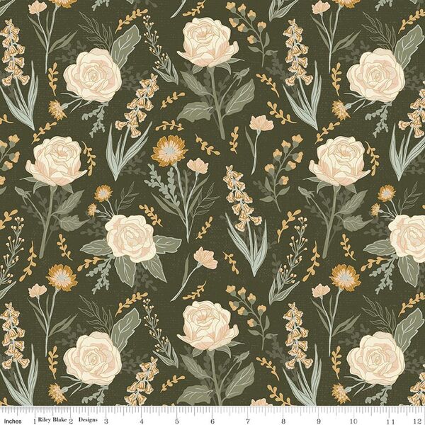 Cottage Floral in Green