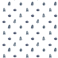 Ghouls and Gourds in Blue Slate