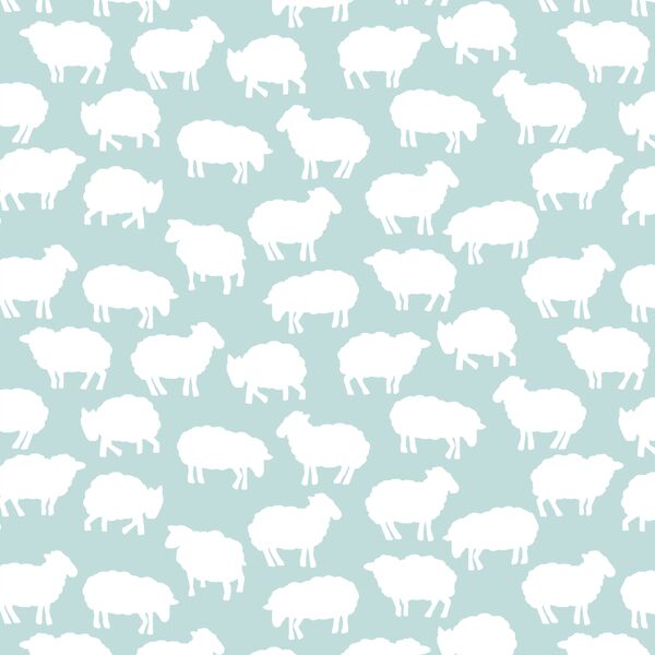Sheep Silhouette in Glacier Blue