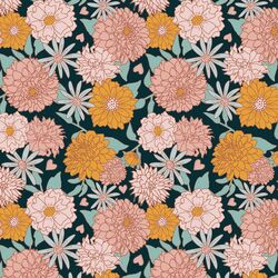 Love You More Floral in Ocean