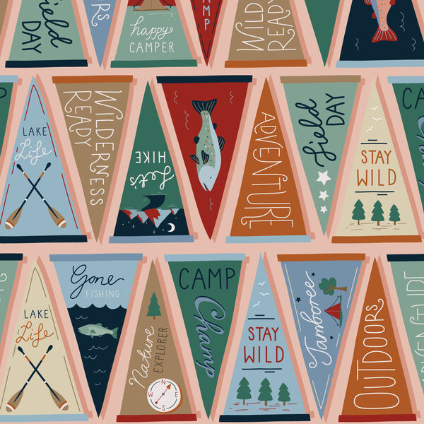 Field Pennants in Pink