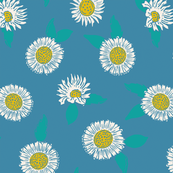 Berry Sunflowers in Blue