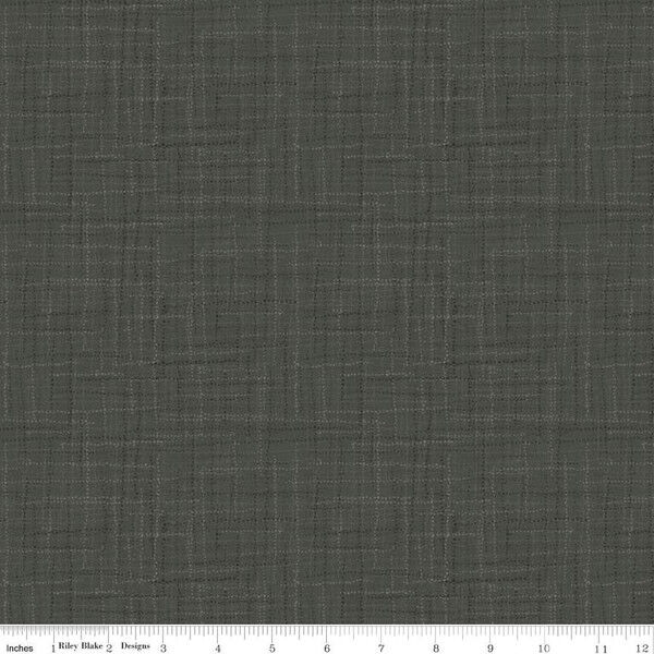 Grasscloth Cottons in Charcoal