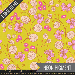 Caper Linen in Citron Neon