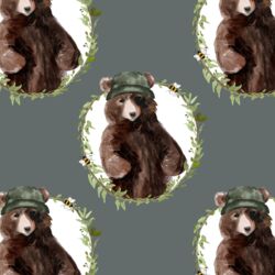 Honey Bear Wreath in Storm