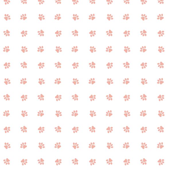 Paw Prints in Sugar Pink