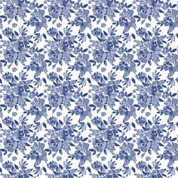 Small Royal Garden in Indigo Blue