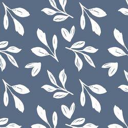 Garden Foliage in Evening Blue