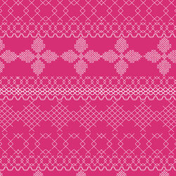 Cross and Stitch in Raspberry
