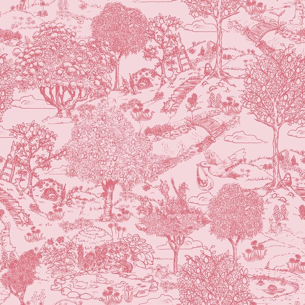 Playground Toile in Camellia Pink