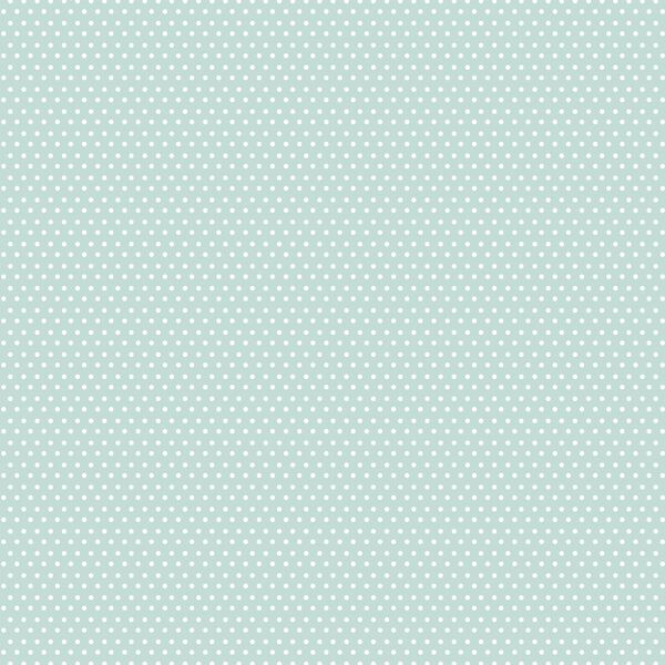 Small Winter Dot in White on Mint Green