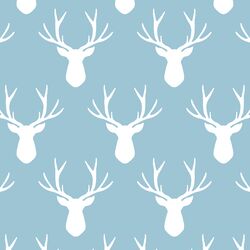 Stag Silhouette in Bluebell