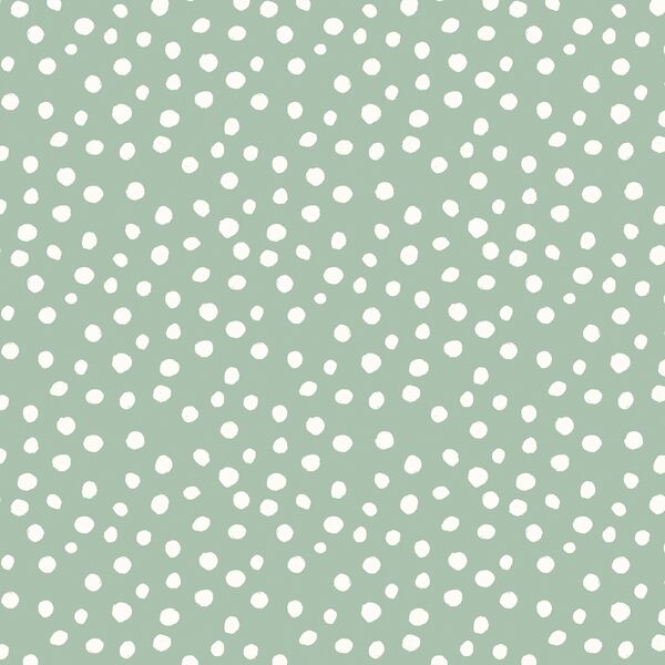 Little Modern Polka Dot in Moss Green