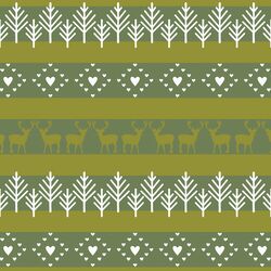 Winter Fair Isle Stripe in Pine
